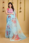 VK 4148 Printed Organza Party Wear Sarees Wholesale Clothing Suppliers In India
